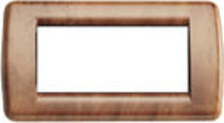 Vimar---Placca-Rondò-4-moduli-in-metallo-Serie-Idea-colore-radica-ciliegio-16754.42