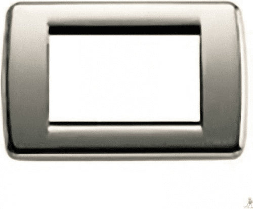 VIMAR---PLACCA-RONDO'-3-MODULI-IN-METALLO-SERIE-IDEA-CROMO-NERO-16753.31