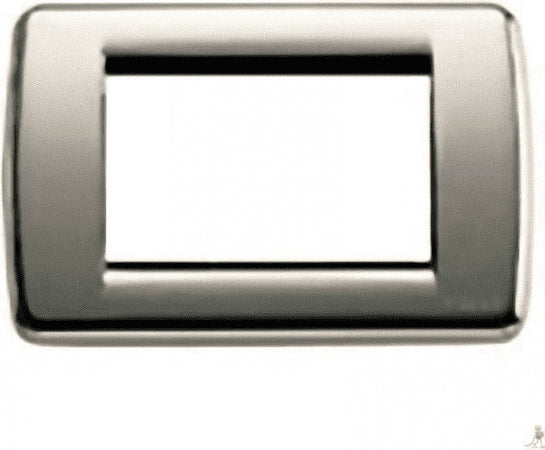 VIMAR---PLACCA-RONDO'-3-MODULI-IN-METALLO-SERIE-IDEA-CROMO-NERO-16753.31
