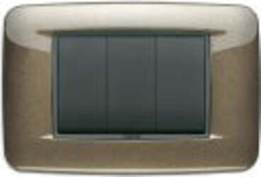 Vimar---Placca-Round-3-moduli-in-metallo-Serie-Eikon-colore-Siena-Metal-20683.11