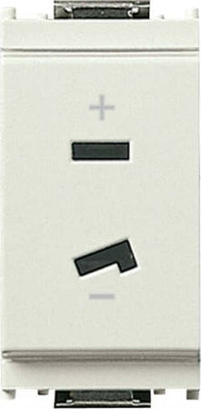 Vimar---Presa-polarizzata-2P-6A-24V-SELV-bianco-16345.B