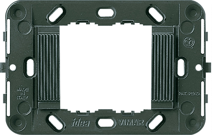 VIMAR-LINEA-IDEA-SUPPORTO-2M-RIGATO-PER-SCATOLE-INCASSO-3-MOD.
