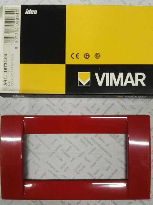 VIMAR-PLACCA-IDEA-4M-ROSSO