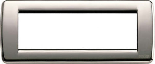 VIMAR-PLACCA-IDEA-RONDO'-6M-CROMO-NERO