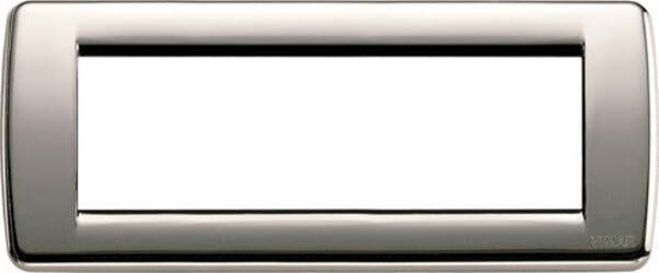 VIMAR-PLACCA-IDEA-RONDO'-6M-CROMO-NERO