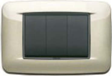 VIMAR-PLACCA-ROUND-EIKON-METALLO-3M-CHAMPAGNE-METAL