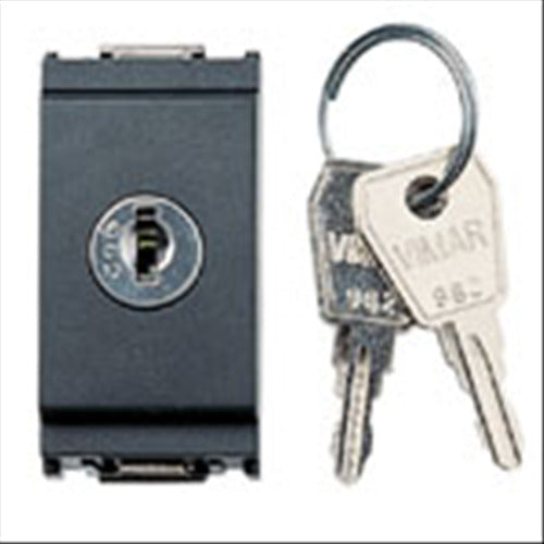 VIMAR-SERIE-IDEA-INTERRUTTORE-A-CHIAVE-GRIGIO