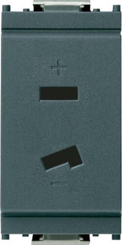 VIMAR-SERIE-IDEA-PRESA-POLARIZZATA-PER-SPIA-01099-2P-6-A-24V-GRIGIO