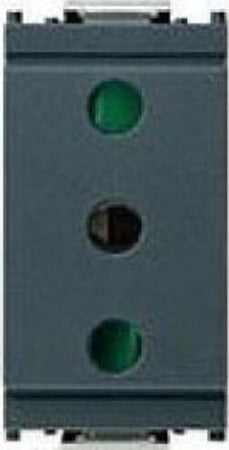 VIMAR-SERIE-IDEA-PRESA-SICURY-2X16A-250VTERRA-ALVEOLI-ATTIVI-SCHERMATI-GRIGIO