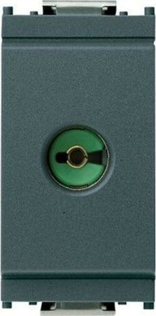 VIMAR-SERIE-IDEA-PRESA-TV-COASSIALE-SEMPLICE-PASSO-9.5-IEC-CON-2-SERRACAVI-Z-75OHM-MODULO-RIDOTTO-GRIGIO17050.S