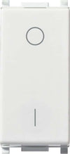 VIMAR-SERIE-PLANA-INTERRUTTORE-2P-16AX-ILLUMINABILE-TASTO-INTERCAMBIABILE-BIANCO