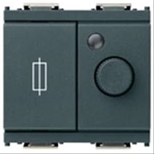 VIMARSERIE-IDEA-REGOLATORE-CONTINUO-PERCARICHI-INDUTTIVI-40-400-VA-230V-40-200-VA-110-V-50-60-HZ,-COMANDO-CON-DEVIATORE-PUSH-E-REGOLAZIONE-CON-POTENZ.ROTATIVO-GRIGIO-2-MODULI