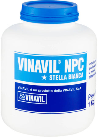 Vinavil NPC Stella Bianca 1 Kg per Bricolage e fai da Te per Legno Plastica Carta e Cartone
