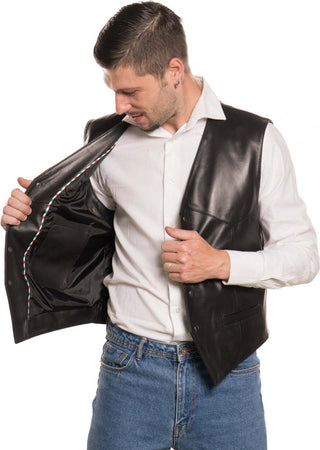 Vincent---Gilet-Uomo-Nero-in-vera-Pelle