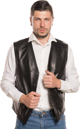 Vincent---Gilet-Uomo-Nero-in-vera-Pelle