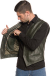 Vincent---Gilet-Uomo-Verde-in-vera-Pelle