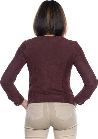 Viola---Giacca-Donna-Bordeaux-in-vera-pelle-Camoscio