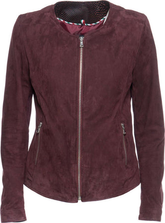 Viola---Giacca-Donna-Bordeaux-in-vera-pelle-Camoscio