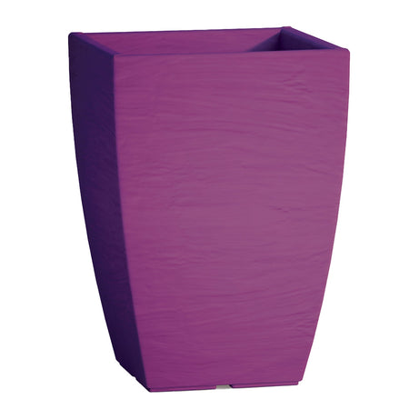 Vaso Cromia Adone quadrato decorazione in resina "Made in Italy" da h 38 cm
