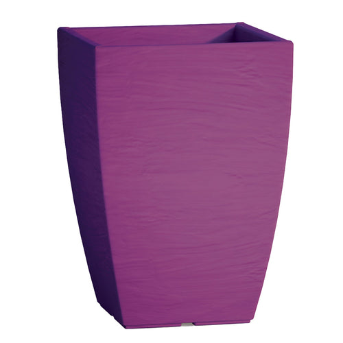 Vaso Cromia Adone quadrato decorazione in resina Made in Italy da h 38 cm