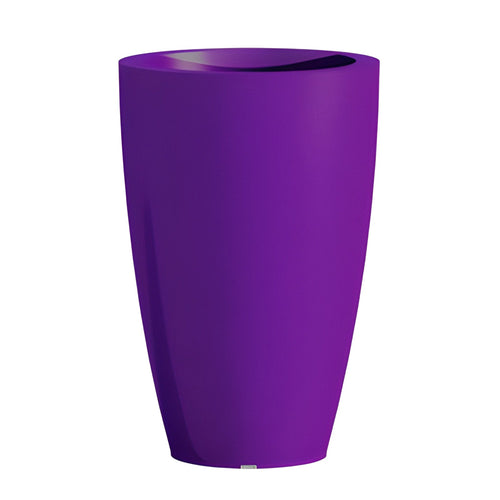 Vaso Cromia Prisma rotondo decorazione in resina Made in Italy da h 50 cm
