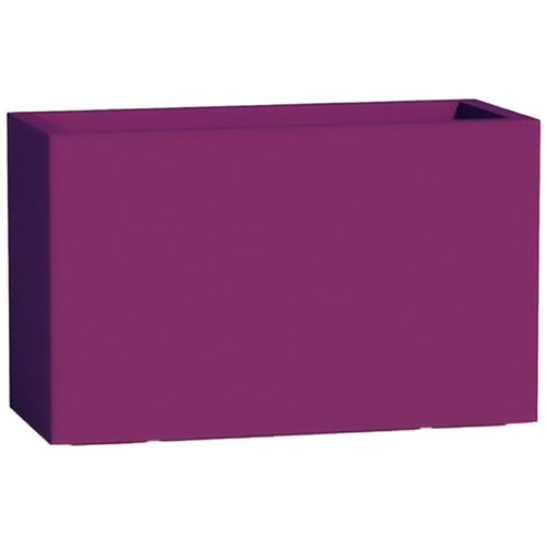 Vaso Cromia Flowerpot rettangolare decorazione tinta unita in resina Made in Italy