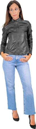 Violetta-Bis---Giacca-Donna-Nera-in-vera-pelle