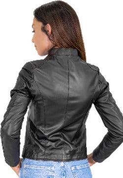 Violetta-Bis---Giacca-Donna-Nera-in-vera-pelle