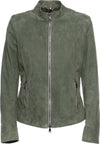 Violetta-Bis---Giacca-Donna-Verde-in-vera-pelle-Scamosciata