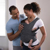 CHICCO Boppy Comfyfit Evolution - Portabebè, Semplice da Indossare e Regolabile, Portabebè Neonato Fronte Mamma Ergonomico con Supporto Testa e Collo, Ampie Fasce Da Annodare, Giromanica Regolabile, 0 Mesi+, colore GREY grigio