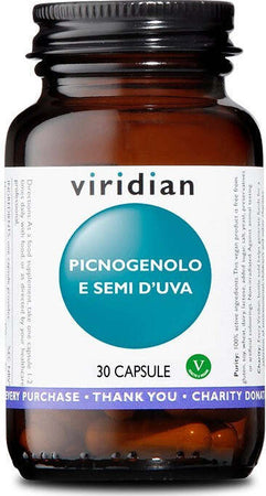 Viridian-Picnogenolo-e-semi-d'uva-30-capsule-Integratore-alimentare