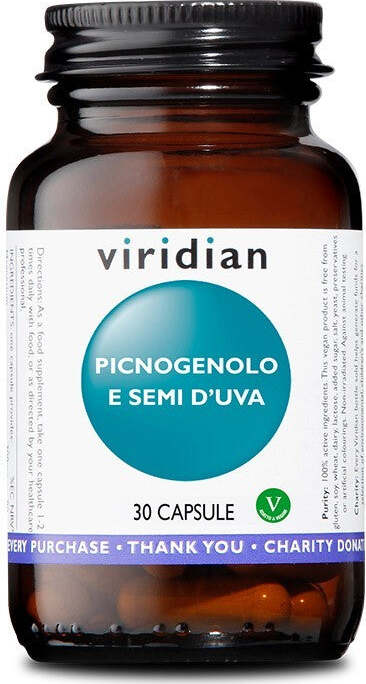 Viridian-Picnogenolo-e-semi-d'uva-30-capsule-Integratore-alimentare