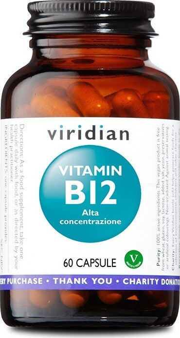 Viridian-Vitamin-B-12-Alta-Concentrazione-60-capsule-Integratore-alimentare
