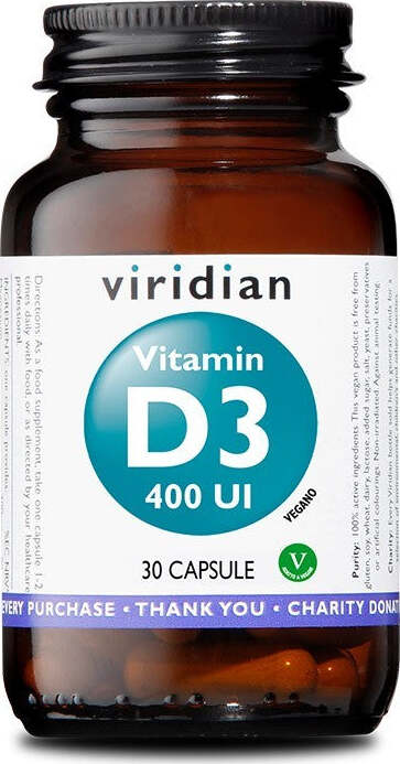 Viridian-Vitamina-D3-400-UI-30-capsule-Integratore-alimentare