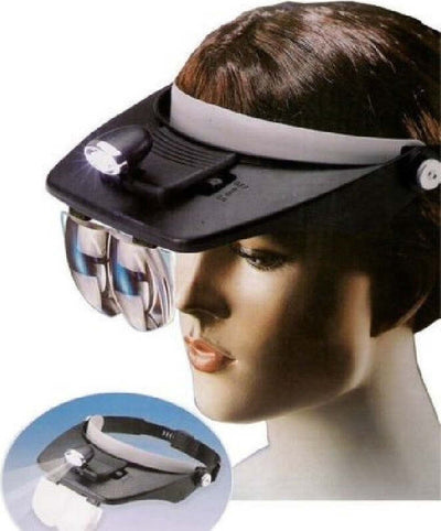 VISIERA CON LUCE LENTI DI INGRANDIMENTO 2 LED 4 LENTI TORCIA FRONTALE  Trade Shop italia - Napoli, Commerciovirtuoso.it