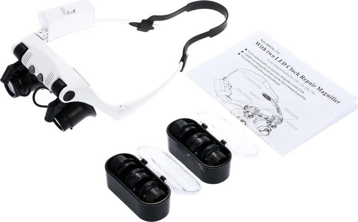 VISIERA OCCHIALI LENTE INGRANDIMENTO PRECISIONE CON 2 LED 4 LENTI LUCE 9892GJ-3A  Trade Shop italia - Napoli, Commerciovirtuoso.it