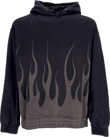 VISION-OF-SUPER-Felpa-Cappuccio-Uomo-Corrosive-Flames-Hoodie-Black-da-uomo
