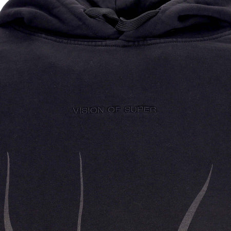 VISION-OF-SUPER-Felpa-Cappuccio-Uomo-Corrosive-Flames-Hoodie-Black-da-uomo