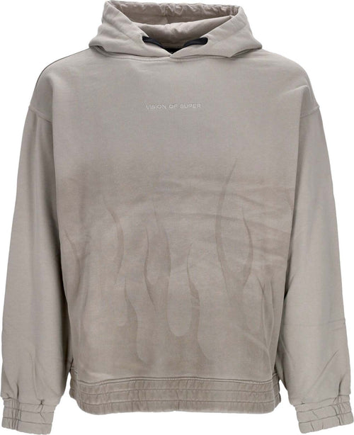 VISION-OF-SUPER-Felpa-Cappuccio-Uomo-Corrosive-Flames-Hoodie-London-Fog-da-uomo