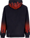VISION-OF-SUPER-Felpa-Cappuccio-Uomo-Negative-Flames-Hoodie-Black/red-da-uomo