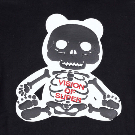 VISION-OF-SUPER-Felpa-Cappuccio-Uomo-Rock-Mouth-Print-Hoodie-Black-da-uomo