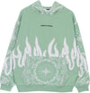 VISION-OF-SUPER-Felpa-Leggera-Cappuccio-Uomo-Bandana-Print-Hoodie-Green-da-uomo