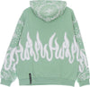VISION-OF-SUPER-Felpa-Leggera-Cappuccio-Uomo-Bandana-Print-Hoodie-Green-da-uomo