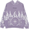 VISION-OF-SUPER-Felpa-Leggera-Cappuccio-Uomo-Bandana-Print-Hoodie-Lilac-da-uomo
