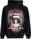 VISION-OF-SUPER-Felpa-Leggera-Cappuccio-Uomo-Cobra-Mouth-Print-Hoodie-Black-da-uomo