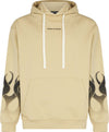 VISION-OF-SUPER-Felpa-Leggera-Cappuccio-Uomo-Flames-Hoodie-Sand/black-da-uomo