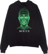 VISION-OF-SUPER-Felpa-Leggera-Cappuccio-Uomo-Green-Face-Hoodie-X-Nove25-Black/green-da-uomo