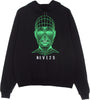 VISION-OF-SUPER-Felpa-Leggera-Cappuccio-Uomo-Green-Face-Hoodie-X-Nove25-Black/green-da-uomo