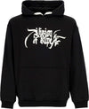 VISION-OF-SUPER-Felpa-Leggera-Cappuccio-Uomo-Rock-Mather-Hoodie-Black-da-uomo