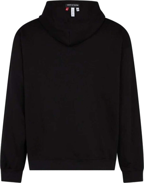 VISION-OF-SUPER-Felpa-Leggera-Cappuccio-Uomo-Rock-Tiger-Print-Hoodie-Black-da-uomo